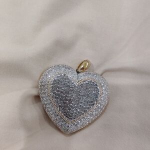 JCPenney Silver and Gold Heart Necklace